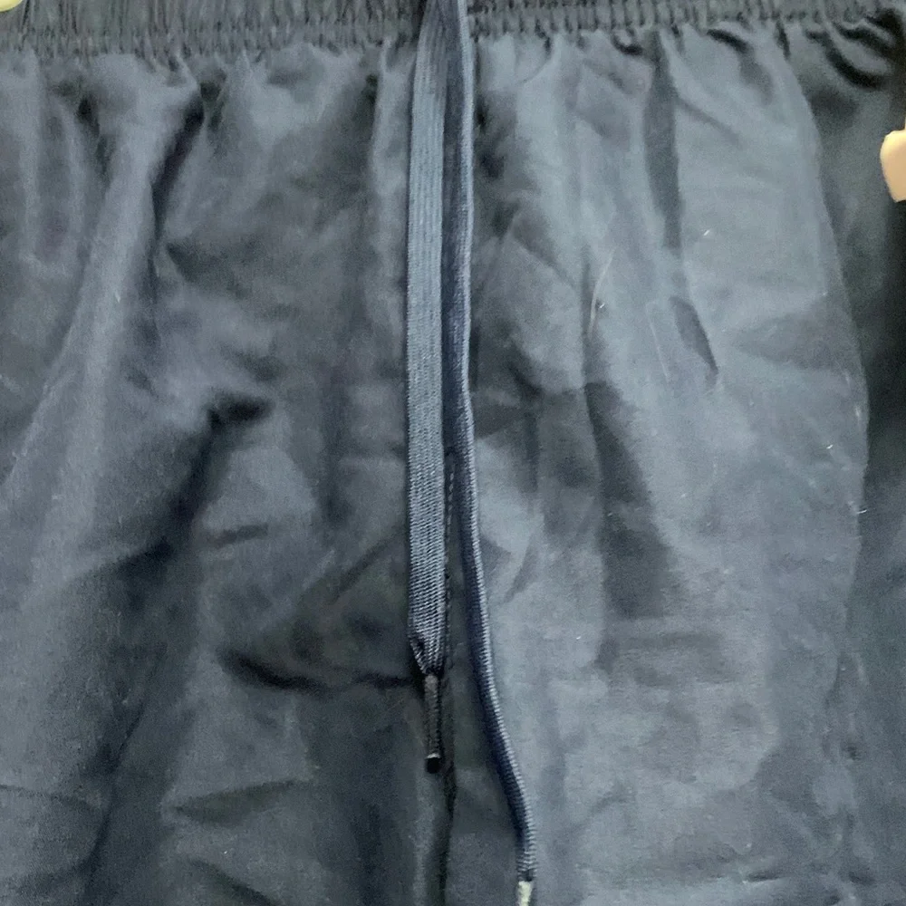 Nike Navy Athletic Swim Shorts with Blue & Lime Side Accent